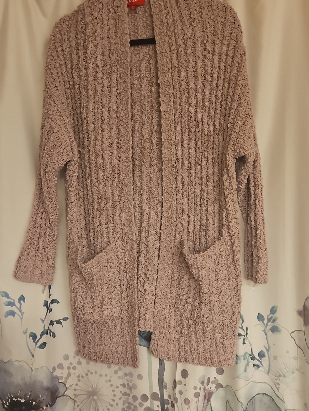 Cozy Open-Front Knit Cardigan Sweater - Dusty Mauve